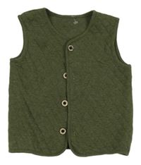 Khaki prošívaná tepláková vesta Nutmeg