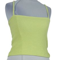 Dámský limetkový žebrovaný crop top PrettyLittle Thing
