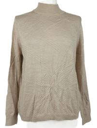 Dámský pudrový vzorovaný vlněný svetr Eastex 