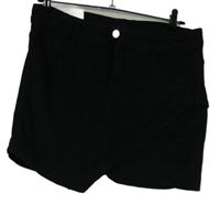 Nové - Dámská černá riflová sukně se všitými kraťasy 
