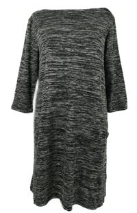 Dámské tmavošedé melírované úpletové šaty Jean Pascale 