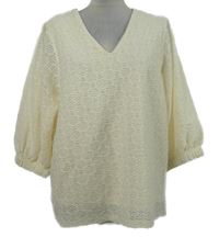 Dámská smetanová krajková halenka Gallery 