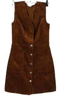 Dámské hnědé manšestrové propínací šaty Dorothy Perkins