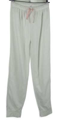 Dámské bílé fleecové pyžamové kalhoty 