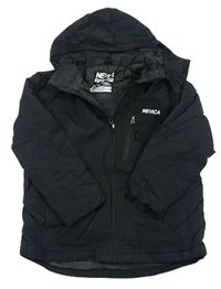 Černá šusťáková zateplená funkční bunda s kapucí Nevica