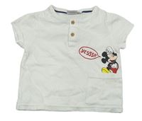 Bílé tričko s Mickey mousem zn. Disney