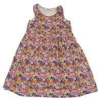 Barevné květinové bavlněné šaty H&M