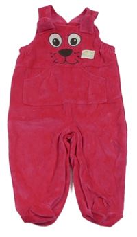 Neonově růžové sametové dupačky s čumáčkem Topomini