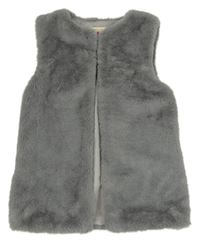 Šedá kožešinová zateplená vesta Primark