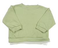 Světlezelená žebrovaná mikina 