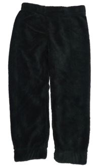 Černé chlupaté tepláky 