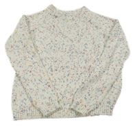 Bílý melírovaný svetr Mango