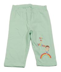 Pomněnkové capri legíny s obrázkem 