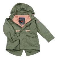 Khaki šusťáková jarní bunda s kapucí Mothercare