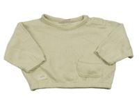 Světlebéžová oversize mikina s kapsou so cute