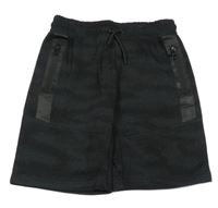 Černo-šedé teplákové kraťasy se zipy Primark