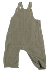 Šedé žebrované sametové laclové tepláky George