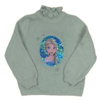 Světlemodrý chlupatý svetr s Frozen Disney