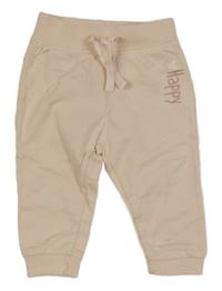 Světlerůžové tepláky s nápisem 