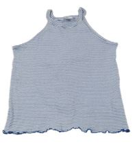 Bílo-modrý pruhovaný top Zara