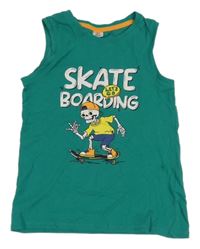 Zelené tílko s kostlivcem 