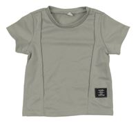 Šedé tričko s nášivkou 