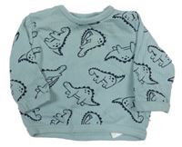 Světlemodré žebrované triko s dinosaury Ergee