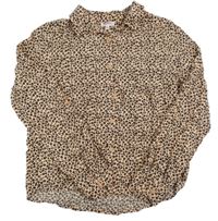Růžovo-hnědá crop halenka s leopardím vzorem BESTies