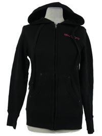 Dámská černá propínací mikina s nápisem a kapucí Mrs Sporty
