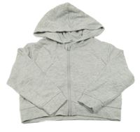 Světlešedá propínací crop mikina s kapucí Name it