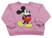 Růžová mikina s Mickeym H&M