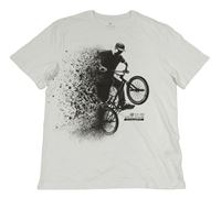 Bílé tričko s cyklistou H&M