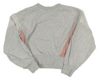 Šedo-růžová crop mikina H&M