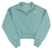 Světlemodrá crop mikina s písmeny H&M