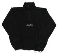 Černá fleecová mikina s nášivkou