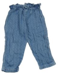 Modré puntíkaté lehké paper bag rifle 