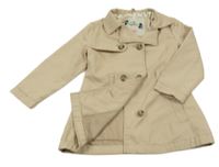 Béžový plátěný podšitý kabát Topolino