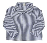 Modro-bílá pruhovaná košile Shein