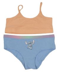 2set - Meruňková lambáda + světlemodré kalhotky se Stitchem C&A