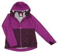 Purpurovo-lilková šusťáková jarní funkční bunda s kapucí Quechua