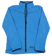 Modrá fleecová propínací outdoorová mikina Jack Wolskin