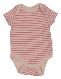 Růžové pruhované body 