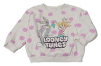 Smetanová oversize mikina Looney Tunes LC Waikiki