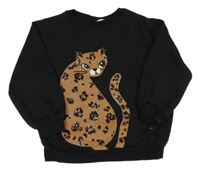 Černá mikina s gepardem H&M