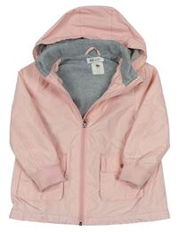 Světlerůžová šusťáková jarní bunda s kapucí H&M