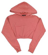 Růžová crop mikina s kapucí zn. New Look