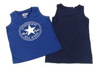2set - Tmavomodré + modré tílko s logem Converse