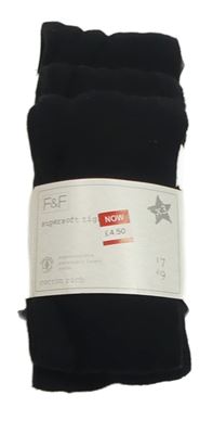 Nové - 3x - černé punčocháče F&F