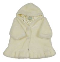 Smetanový kožešinový kabátek s kapucí Jingles