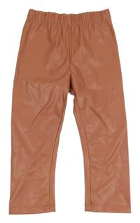 Starorůžové koženkové legíny LC Waikiki